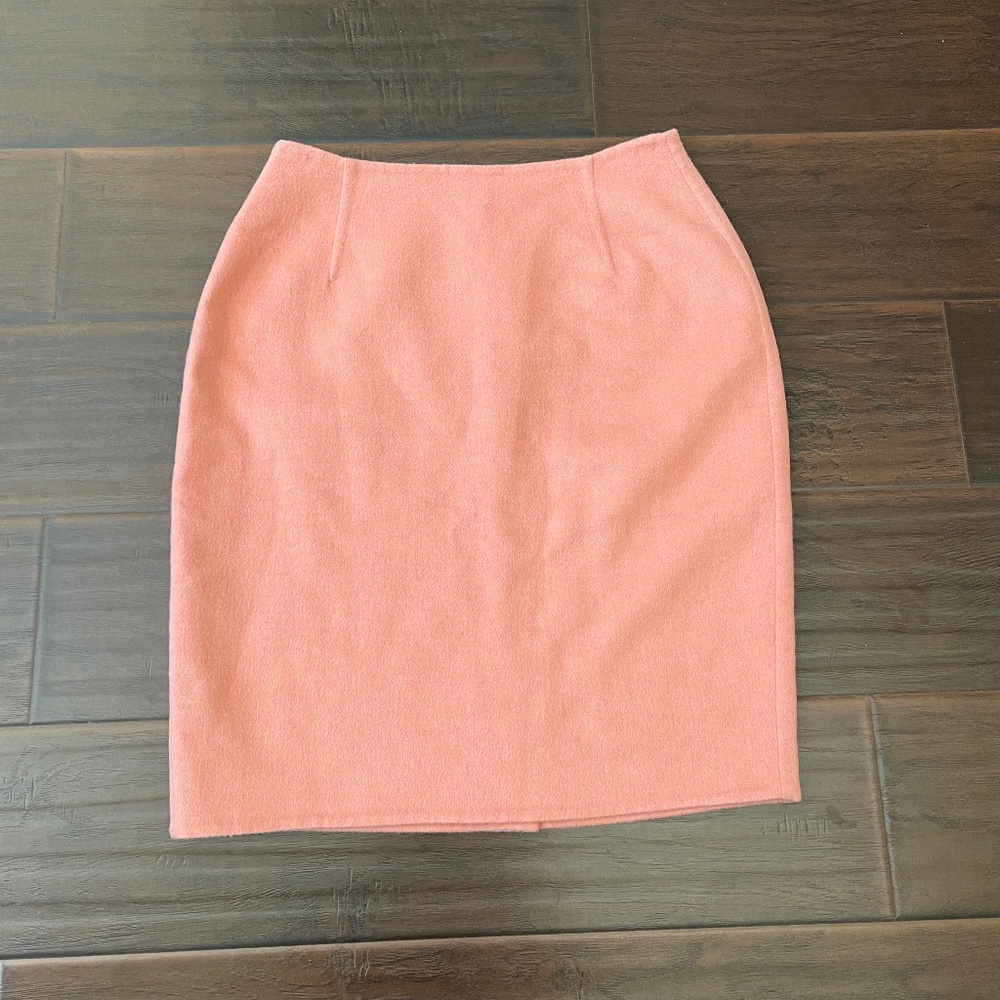 NWOT! VTG Donna Karan New York Womens Angora Wool Peach Pencil Skirt Sz 10